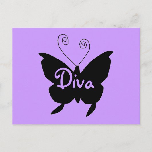 Diva Butterfly Briefkaart (Voorkant)