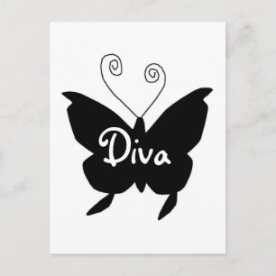 Diva Butterfly Briefkaart