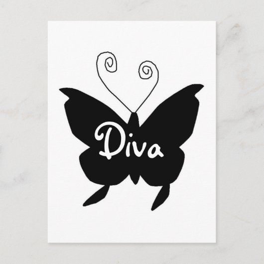 Diva Butterfly Briefkaart (Voorkant)