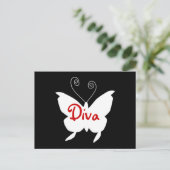 Diva Butterfly I Briefkaart (Staand voorkant)