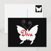 Diva Butterfly I Briefkaart (Voorkant / Achterkant)