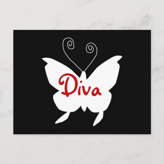 Diva Butterfly I Briefkaart (Voorkant)