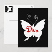 Diva Butterfly I Briefkaart (Voorkant / Achterkant)