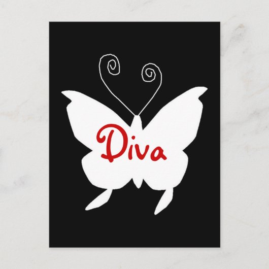 Diva Butterfly I Briefkaart (Voorkant)