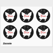 Diva Butterfly I Ronde Sticker (Vel)