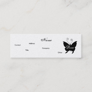 Diva Butterfly-profielkaart - geschikt voor gebrui Mini Visitekaartje