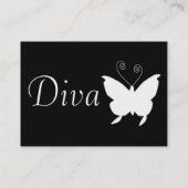 Diva Butterfly-profielkaart - geschikt voor gebrui Visitekaartje (Achterkant)