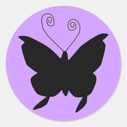Diva Butterfly Ronde Sticker (Voorkant)