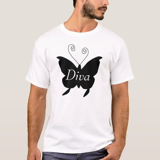 Diva Butterfly T-Shirt (Voorkant)