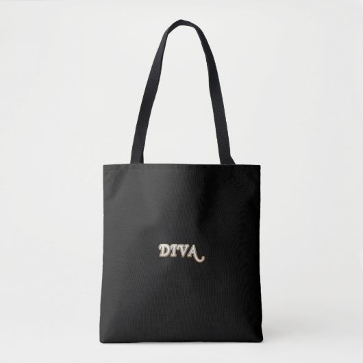 Diva canvas tas. tote bag (Voorkant)