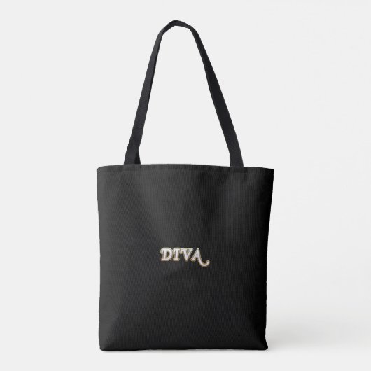 Diva canvas tas. tote bag (Achterkant)