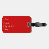 Diva Cheerleader | DIY-tekst | Rood Bagagelabel (Achterkant horizontaal)