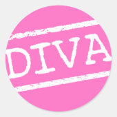 "DIVA" CLASSIC ROUND STICKER (Voorkant)