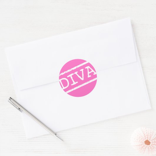 "DIVA" CLASSIC ROUND STICKER (Envelop)