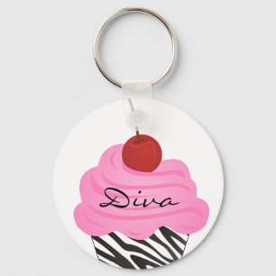 Diva Cupcake Sleutelhanger