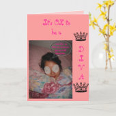 Diva de kaart van de Verjaardag (Gele Bloem)