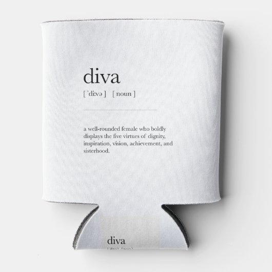 Diva Definition Betekenis woordenboek Art Decor Blikjeskoeler (Voorkant)