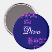 Diva Designer Name I Magnet (Voorkant / Achterkant)