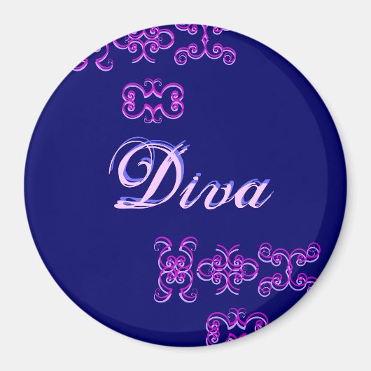 Diva Designer Name I Magnet (Voorkant)