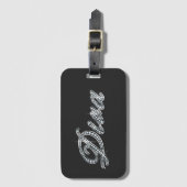 Diva "Diamond Bling" Bagagelabel (Voorkant (verticaal))