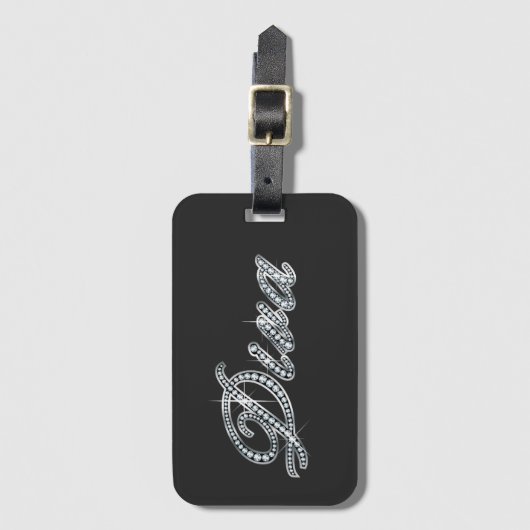 Diva "Diamond Bling" Bagagelabel (Voorkant (verticaal))