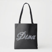 Diva "Diamond Bling" Tote Bag (Voorkant)