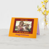 DIVA DOG "Gefeliciteerd!" Wenskaart Kaart (Gele Bloem)