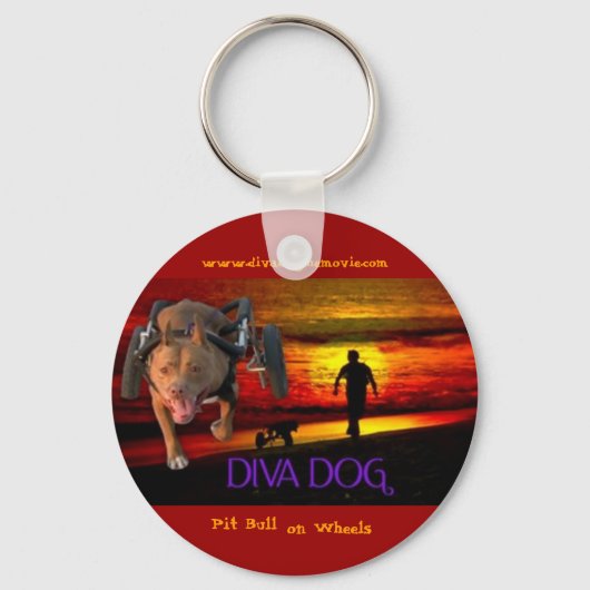 DIVA DOG Poster Logo Sleutelhanger versie 2 (Voorkant)