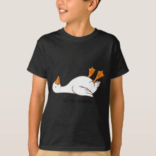 Diva Down Grappige Gans Liggend T-shirt