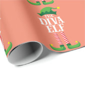 Diva Elf Matching Family Group kerstparty Cadeaupapier (Rol Hoek)