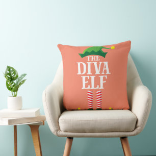 Diva Elf Matching Family Group kerstparty Kussen