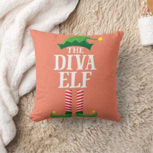 Diva Elf Matching Family Group kerstparty Kussen