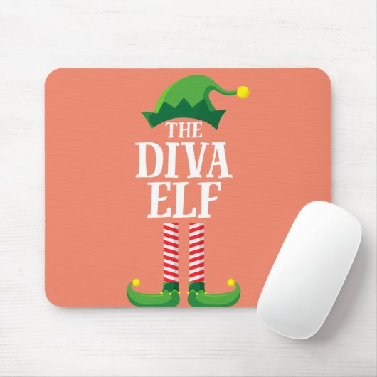 Diva Elf Matching Family Group kerstparty Muismat (Met muis)