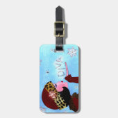 Diva en Snow Sparkles Bagagelabel (Voorkant verticaal)