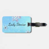 Diva en Snow Sparkles Bagagelabel (Achterkant horizontaal)