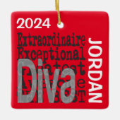 Diva Extraordinaire CUSTOM Keramisch Ornament (Voorkant)