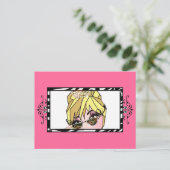 "Diva Eyes"-as en permanente make-up Briefkaarten (Staand voorkant)