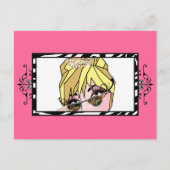 "Diva Eyes"-as en permanente make-up Briefkaarten (Voorkant)