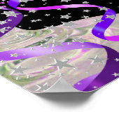 Diva Fabulous 50 LADY Paars Pink Champagne Poster (Hoek)