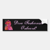 Diva Fashionista Autumn Reds Bumpersticker (Voorkant)