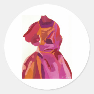 Diva Fashionista Autumn Reds Ronde Sticker