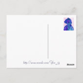Diva fashionista in Blue I Briefkaart (Achterkant)