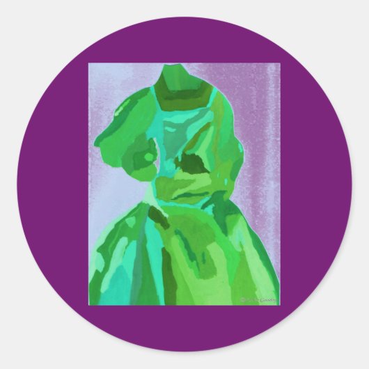 Diva fashionista in de zomer ronde sticker (Voorkant)