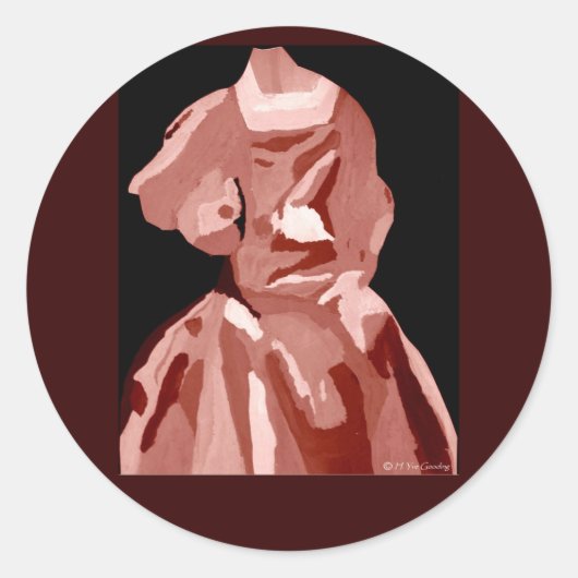 Diva fashionista in neutraal ronde sticker (Voorkant)