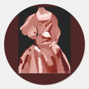 Diva fashionista in neutraal ronde sticker