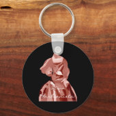 Diva fashionista in neutraal sleutelhanger (Voorkant)