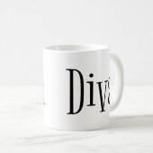 Diva Funny Whimsical Typography Koffiemok (Voorkant rechts)