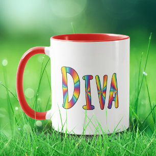 DIVA Gay Pride Rainbow Flag Fabulous LGBT LGBTQ Mok