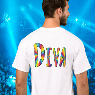 DIVA Gay Pride Rainbow Flag Fabulous LGBT LGBTQ T-shirt