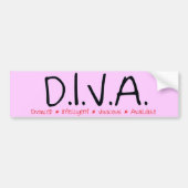 DIVA gescheiden vrouw Bumpersticker (Voorkant)
